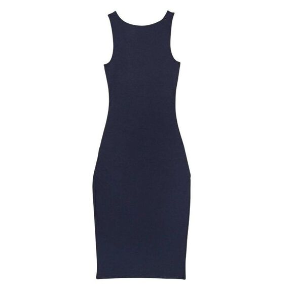 Isabel Maternity Mama Dress Womens MEDIUM Blue Sleeveless Shirred Scoop-Neck NEW - Picture 10 of 10